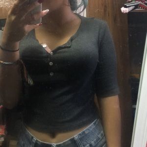 Heather Grey Crop Top